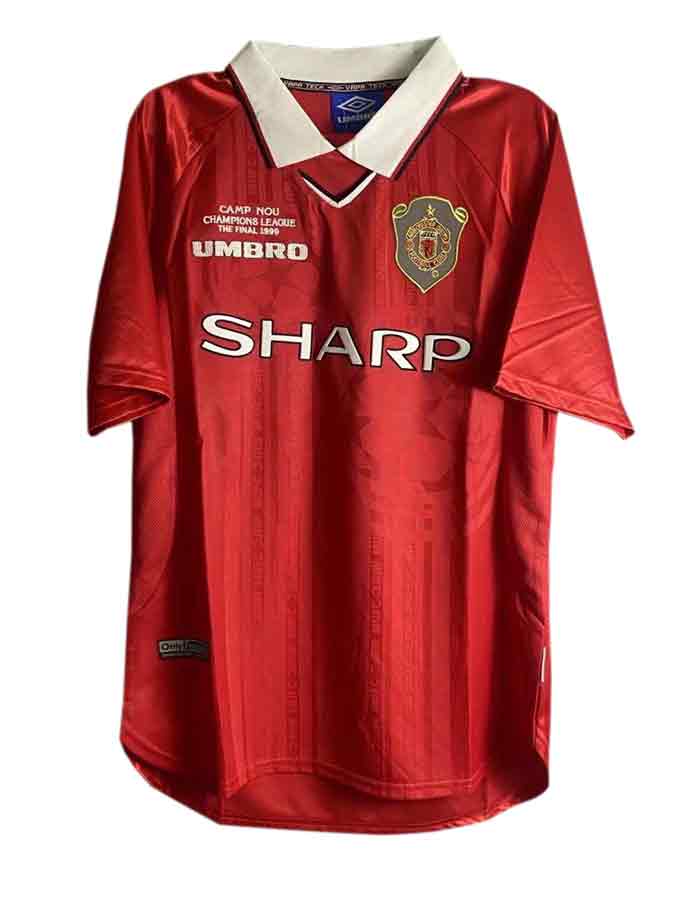 Manchester United 1999-00 Home Long Sleeve Jersey – David Beckham #7, Umbro, Men's Red