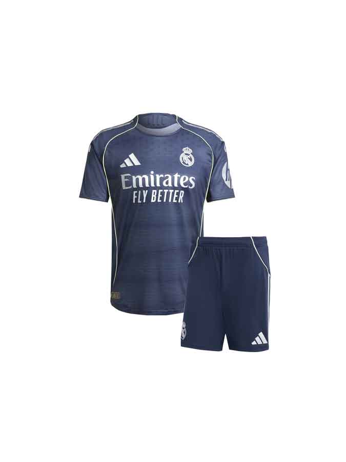 Kids Real Madrid Away Jersey And Shorts 25-26 Season In