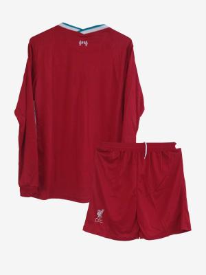 Liverpool-Home-Long-Sleeve-Football-Jersey-And-Shorts-20-21-Season-Back