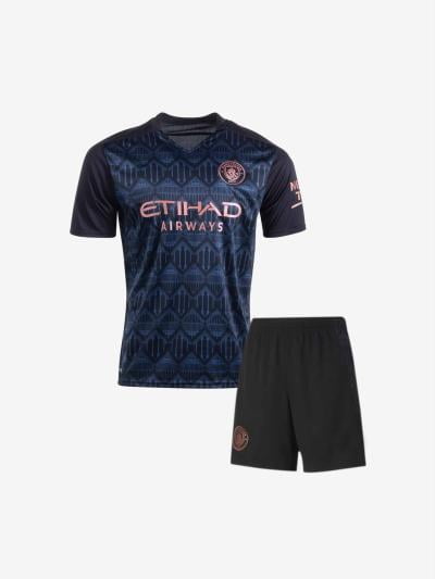 Kids-Manchester-City-Away-Football-Jersey-And-Shorts-20-21-Season