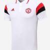 Manchester United Polo Jersey Solid White And Red Sleeves