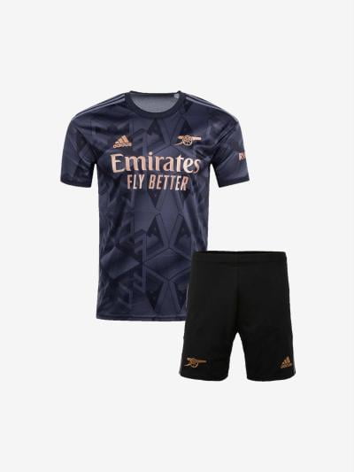 Kids-Arsenal-Away-Football-Jersey-And-Shorts-22-23-Season