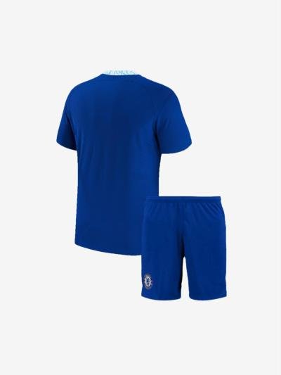 Kids-Chelsea-Home-Football-Jersey-And-Shorts-22-23-Season-Back