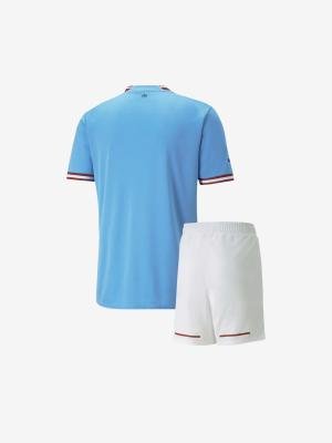 Kids-Manchester-City-Home-Football-Jersey-And-Shorts-22-23-Season-Back