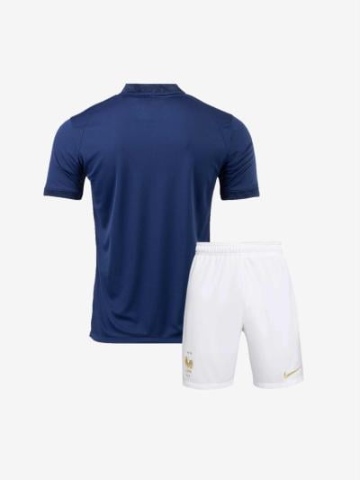 Kids-France-Home-Football-Jersey-And-Shorts-22-23-Season-Back