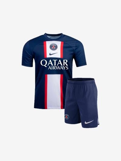 Kids-PSG-Home-Football-Jersey-And-Shorts-22-23-Season