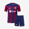 Kids Barcelona Home Football Jersey And Shorts 23-24 Season