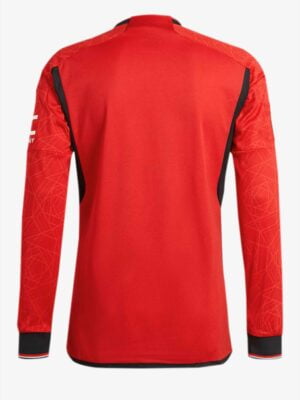 Manchester-United-Home-Long-Sleeve-Jersey-23-24-Season-Back