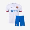 Kids-Barcelona-Away-Jersey-And-Shorts-23-24-Season-Premium-Front