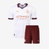 Kids-Manchester-City-Away-Jersey-And-Shorts-23-24-Season-Front