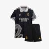 Kids-Real-Madrid-Black-Dragon-Special-Edition-22-23-Season-Jersey-And-Shorts