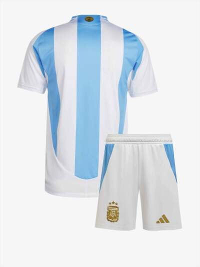 Argentina Home 2024 Copa America Jersey And Shorts Back