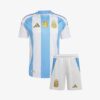 Kids Argentina Home Copa America 2024 Football Jersey And Shorts