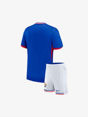 Kids-France-Home-Jersey-And-Shorts-24-25-Season-Back