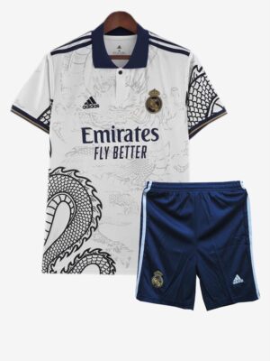 Real-Madrid-Dragon-Edition-White-Jersey-And-Shorts-23-24-Season-Front