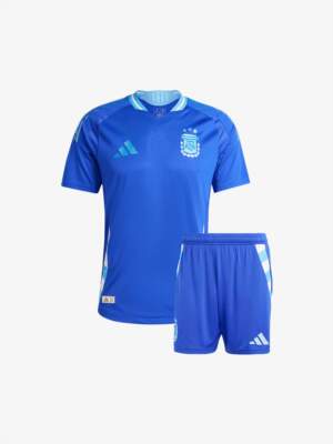 Kids-Argentina-Away-Jersey-And-Shorts-24-25-Season