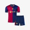 Kids-Barcelona-Home-Jersey-And-Shorts-24-25-Season