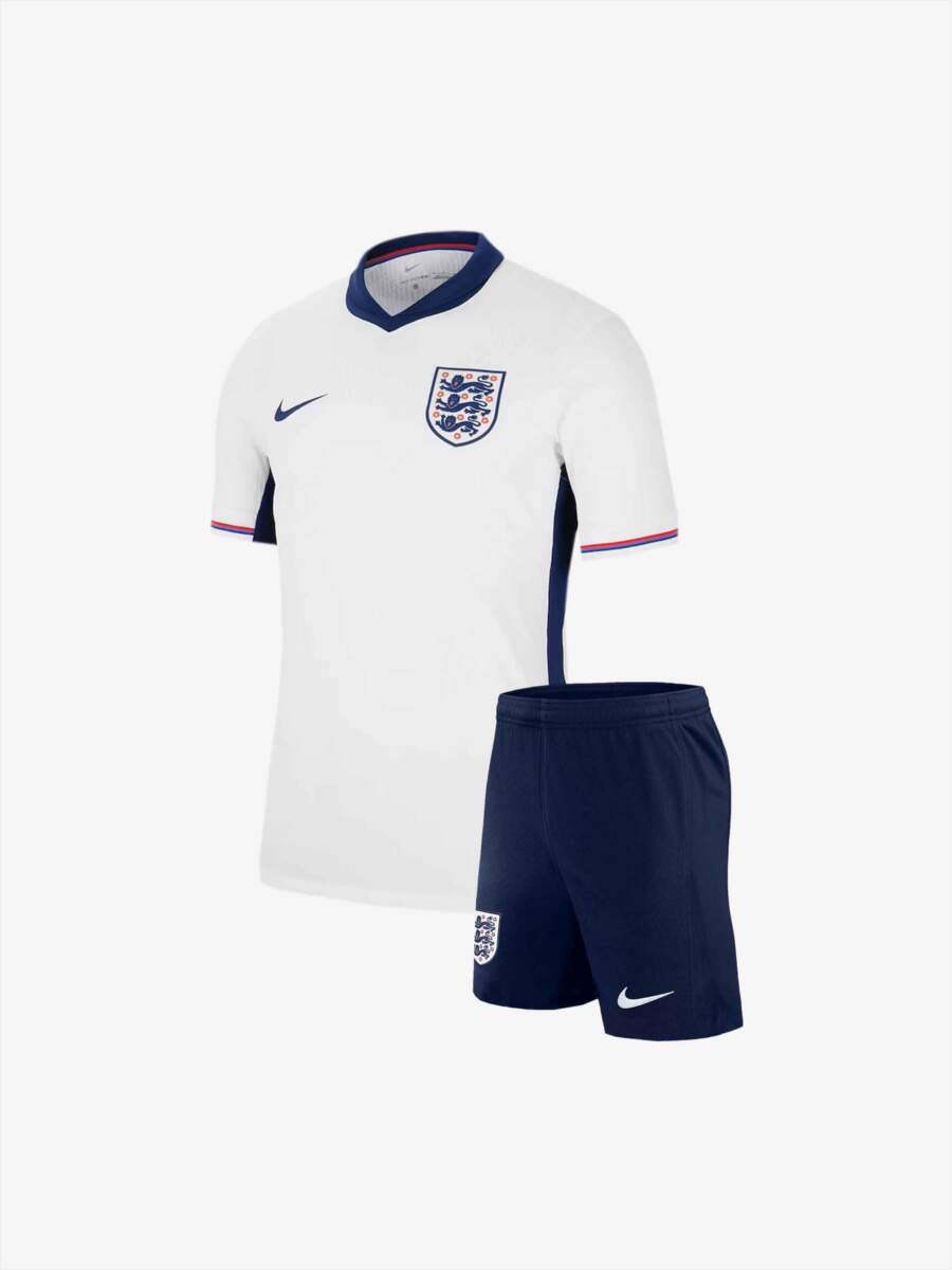 Kids-England-Home-Jersey-And-Shorts-24-25-Season