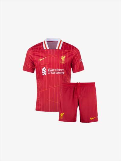 Kids-Liverpool-Home-Jersey-And-Shorts-24-25-Season