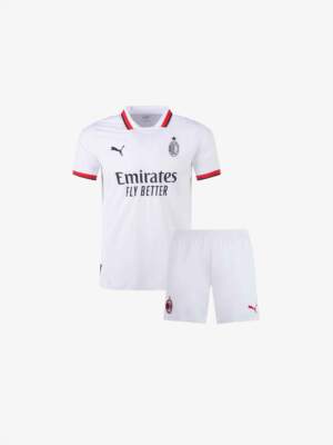 Kids-AC-Milan-Away-Jersey-And-Shorts-24-25-Season