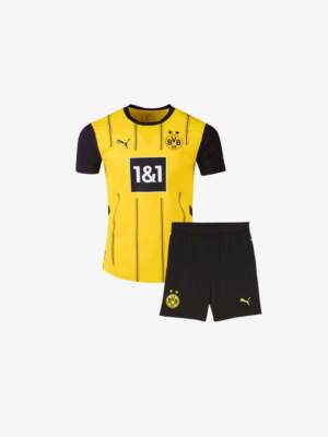 Kids-Borussia-Dortmund-Home-Jersey-And-Shorts-24-25-Season