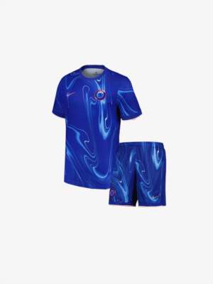 Kids-Chelsea-Home-Jersey-And-Shorts-24-25-Season