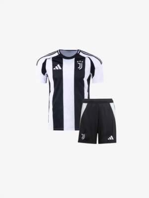 Kids-Juventus-Home-Jersey-And-Shorts-24-25-Season