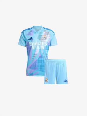 Kids-Real-Madrid-Goalkeeper-Jersey-And-Shorts-24-25-Season