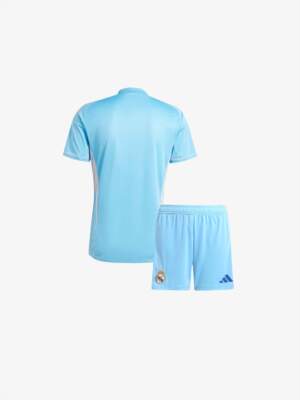 Kids-Real-Madrid-Goalkeeper-Jersey-And-Shorts-24-25-Season-Back