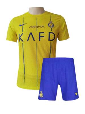 Al-Nassr-Home-Jersey-And-Shorts-23-24-Season-Front