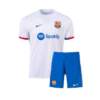Kids-Barcelona-Away-Jersey-And-Shorts-23-24-Season-Premium-Front