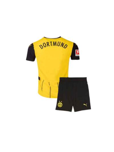 Kids-Borussia-Dortmund-Home-Jersey-And-Shorts-24-25-Season-Back