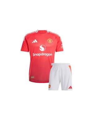 Kids-Manchester-United-Home-Jersey-And-Shorts-24-25-Season