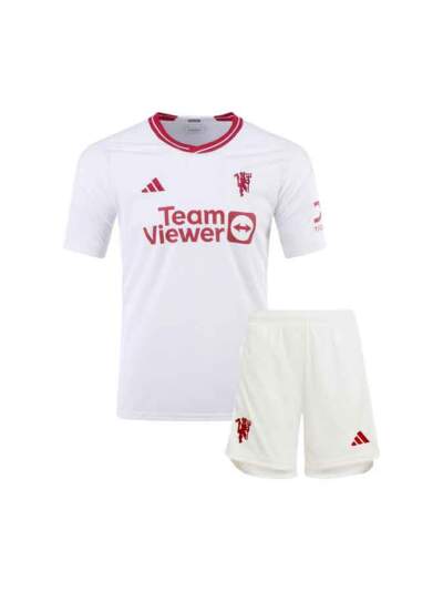 Kids-Manchester-United-Third-Jersey-And-Shorts-23-24-Season-Front