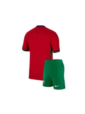 Kids-Portugal-Home-Jersey-And-Shorts-24-25-Season-Back