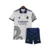 Kids-Real-Madrid-Dragon-Edition-White-Jersey-And-Shorts-23-24-Season-Premium-Front