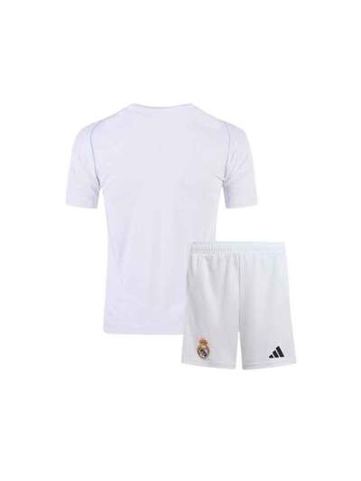 Kids-Real-Madrid-Home-Jersey-And-Shorts-24-25-Season-Back