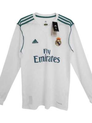 Real-Madrid-Home-2017-2018-Seaon-Retro-Jersey-Long-Sleeves