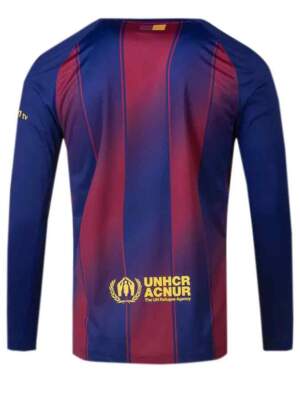 Barcelona-Home-Jersey-25-26-Season-Long-Sleeves-Back