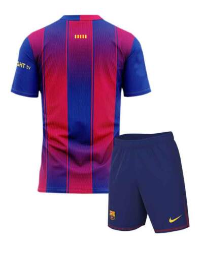 Barcelona-Home-Jersey-And-Shorts-25-26-Season-Back