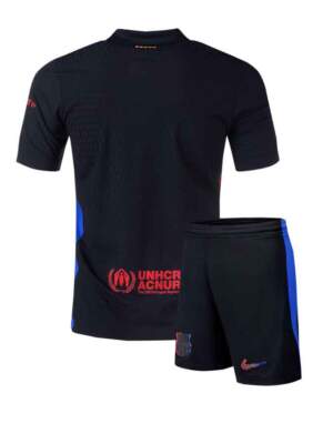 Barcelona-Away-X-Travis-Scott-All-Black-Jersey-And-Shorts-24-25-Season-Back