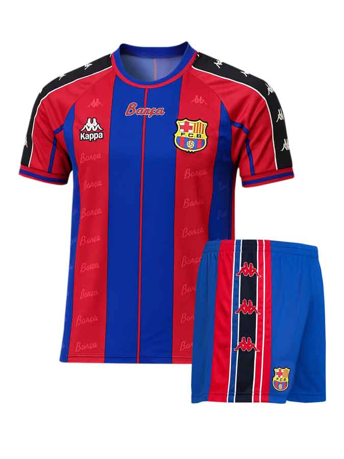 Barcelona Home 1997-98 Season Retro Jersey With Shorts Barcelona Home 1997-98 Season Retro Jersey With Shorts