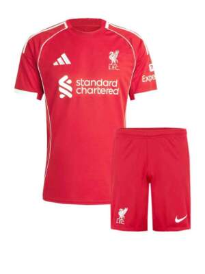 Liverpool-Home-Jersey-And-Shorts-25-26-Season-Altered-Collar