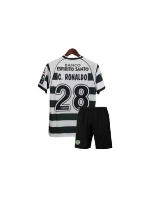 Kids-Sporting-Lisbon-Home-Retro-Jersey-With-Shorts-02-03-Season-Back