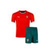 Kids-Portugal-Home-Jersey-And-Shorts-25-26-Season