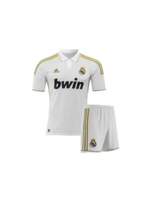 Kids-Real-Madrid-Home-11-12-Retro-Jersey-With-Shorts