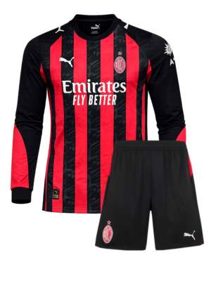 AC-Milan-Home-Jersey-And-Shorts-25-26-Season-Long-Sleeves