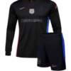 Barcelona-Away-X-Travis-Scott-All-Black-Jersey-And-Shorts-24-25-Season-Long-Sleeves