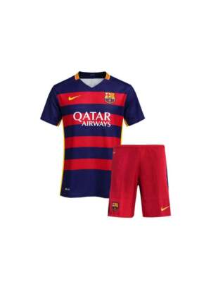 Kids-Barcelon-Home-2015-2016-Retro-Jersey-With-Shorts