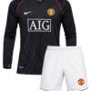 Manchester-United-Away-Long-Sleeves-Retro-Jersey-And-Shorts-2007-08-Season
